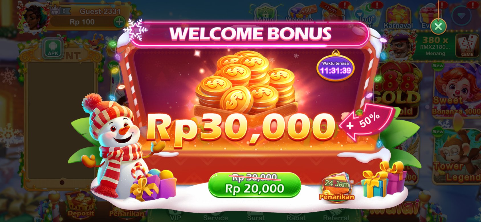 Bonus Selamat Datang Hot985 - Klaim hingga Rp30,000 sekarang juga!